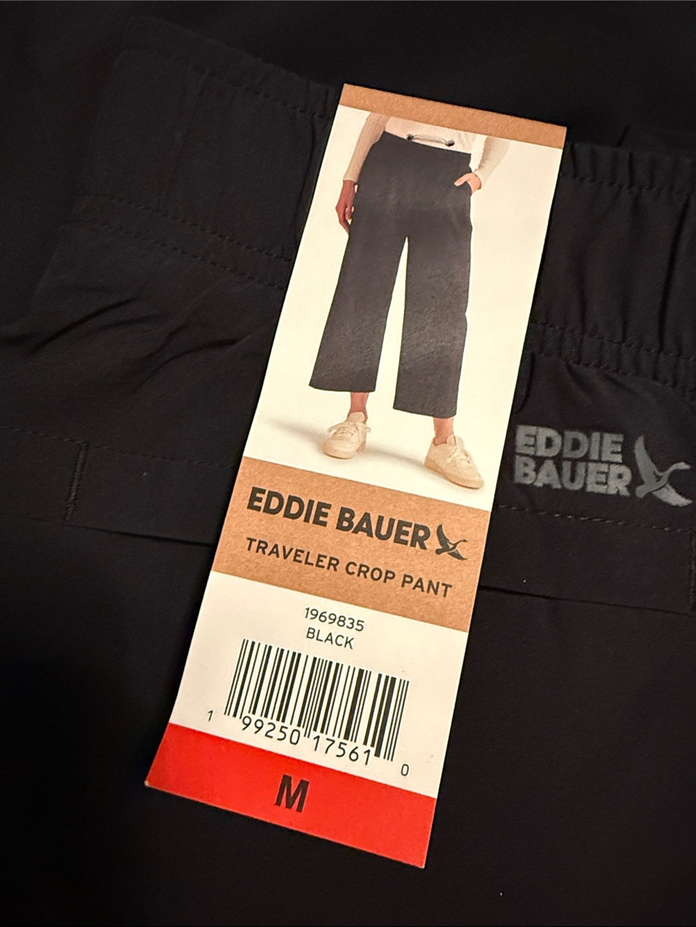 Eddie Bauer is Traveler Crop Pant — Black medium ladies